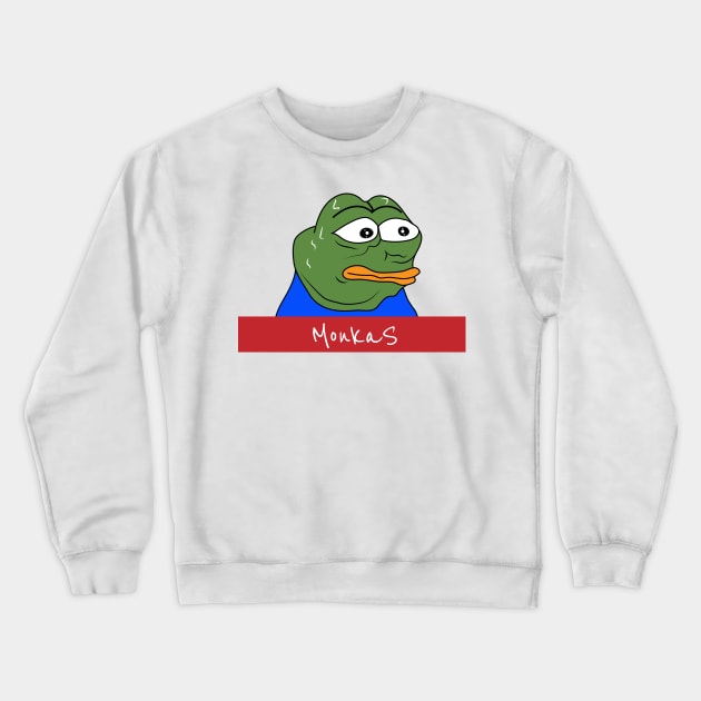 Feelsbadman MonkaS Pepe Crewneck Sweatshirt by Mehwish